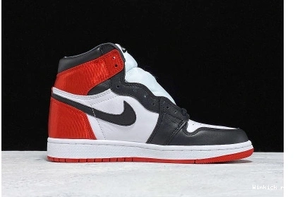 TOE BLACK RETRO - 1 JORDAN HIGH SATIN 0825